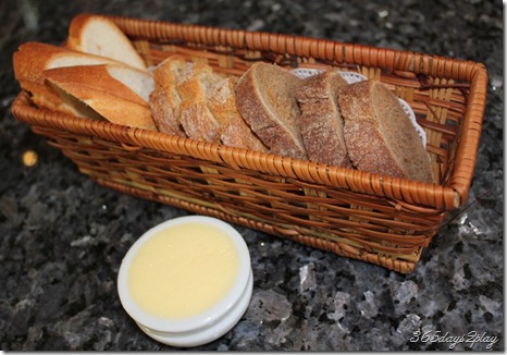 Bread basket with 3 types of bread