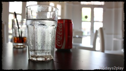 Black Earth ice water and coca cola