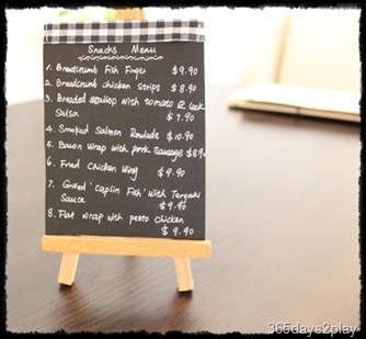 Black Earth Snacks Menu