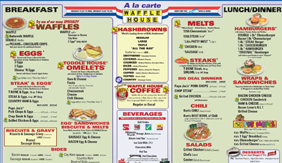 Waffle House menu