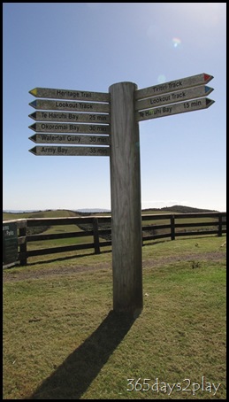 Shakespear Park - Direction Post