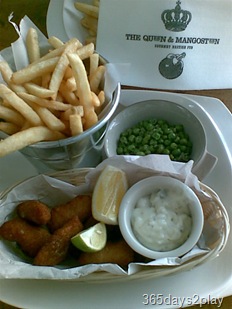 The Queen and the Mangosteen Scampi and fries