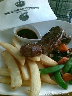 The Queen and the Mangosteen steak and fries