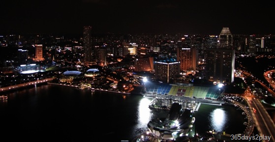 Night view of Singapore from the Marina Bay Sands SkyPark