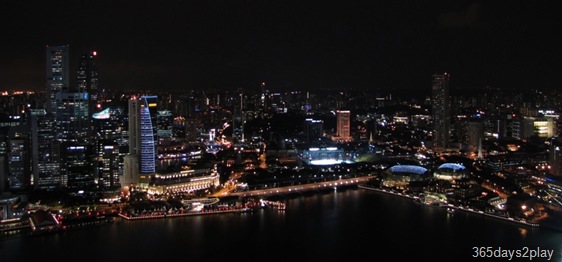 Night view of Singapore from the Marina Bay Sands SkyPark