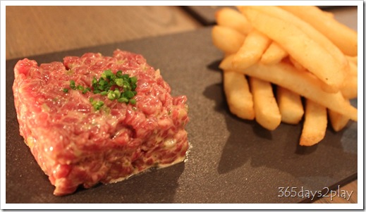 The Disgruntled Chef - Steak Tartare and soft quail egg