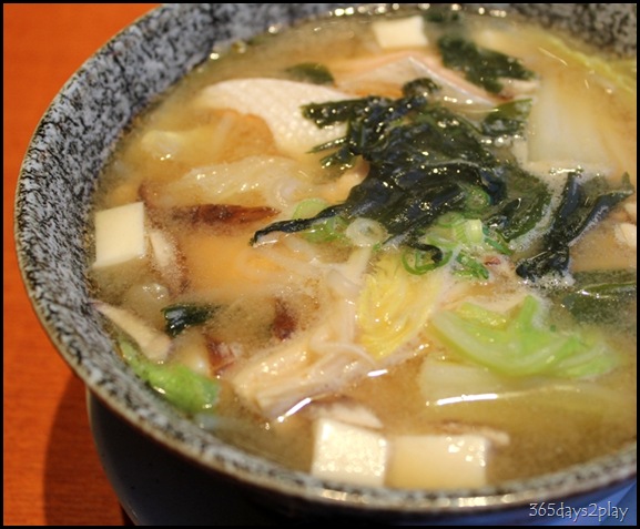 Bedok Point Sushi Tei Salmon Belly Miso Soup