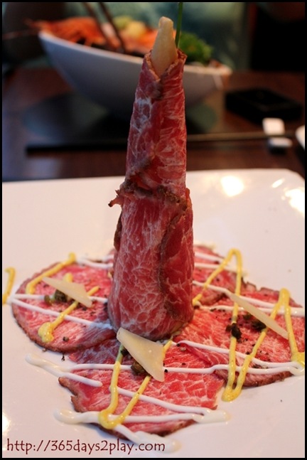 Dozo - Beef Tartare with Shaved Parmesan and Truffle Mayo (2)