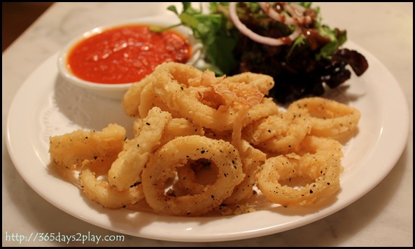 Spizza - Fried Calamari and Onions