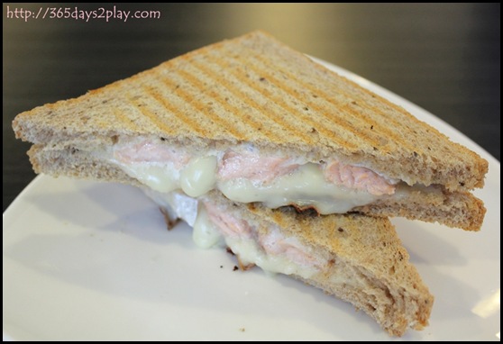 Dann's Pescetarian Cafe - Hot Chocolate - Toasties of the Day (Salmon and Cheese) (2)