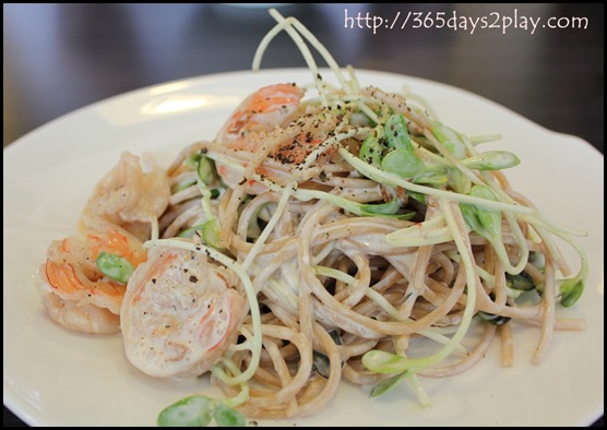 Dann's Daily - Wholewheat seafood pasta in creamy sauce