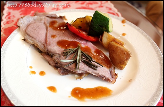 Regent Hotel Weekend Afternoon Tea - Roast lamb with vegetables