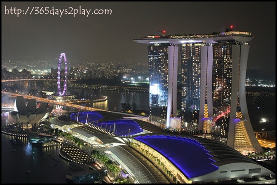 Marina Bay Sands Night Time view from Level33