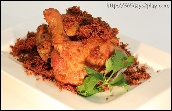 Garuda Padang Cuisine - Fried chicken with blue ginger floss