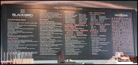 Blackbird Cafe - Menu Board