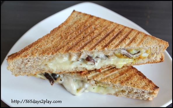 Dann's Pescetarian Cafe - Fish Mushroom Cheese Toastie