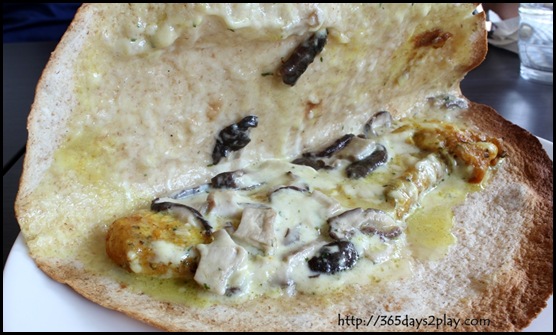 Dann's Pescetarian Cafe -  Whitefish mushroom cheese wholewheat wrap