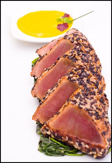 Halia Main - Black & White Sesame Crusted Tuna Tataki