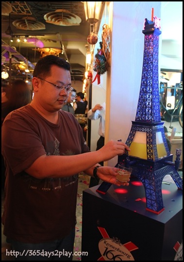 Kronenbourg 1664 Party at Coastal Settlement - The iconic Kronenbourg 3L Eiffel Beer Tower