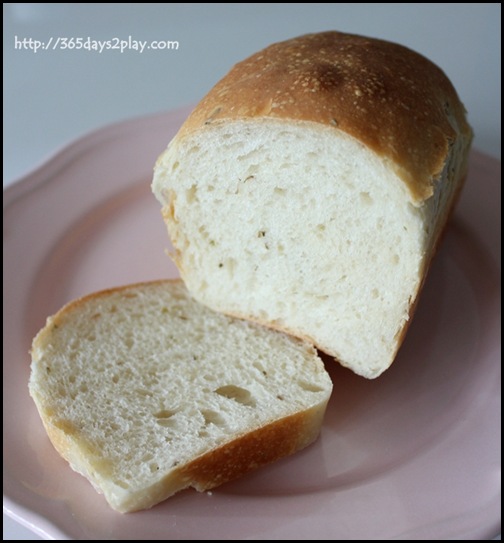 Focaccia Bread Loaf Style Sliced