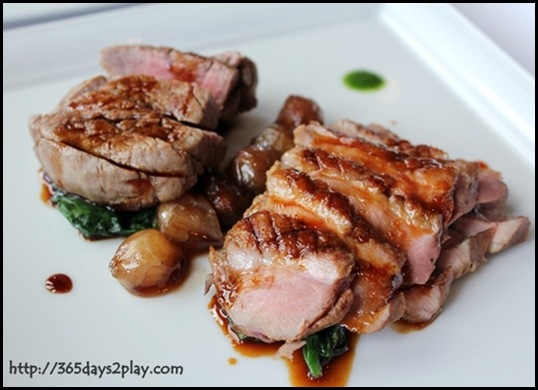 Il Lido Sentosa Beef Tenderloin and Roasted Duck Breast