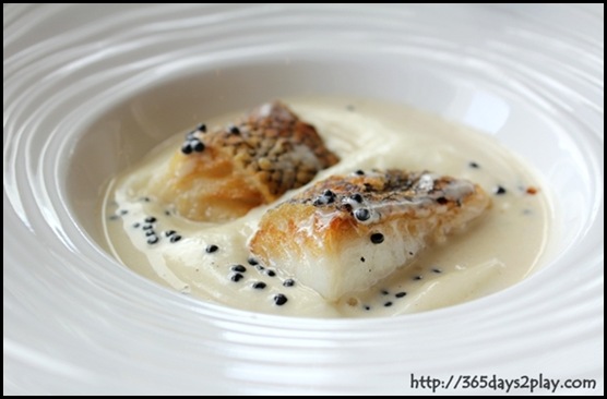 Il Lido Sentosa Pan Roasted Cod with Smoked Caviar Sauce and Whipped Potatoes