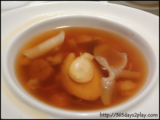 Mercure Roxy - DOUBLE BOILED FISH MAW SOUP WITH CORDYCEPS FLOWER, ABALONE AND CONPOY