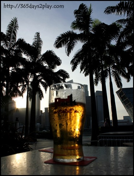 Red Rock Beer with Shenton Way in the background