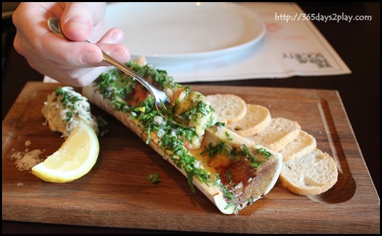 Prime Society - Bone Marrow with Celeriac Remoulade, Parsley and Toast $16