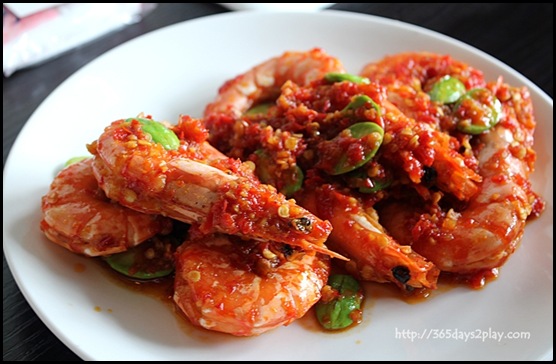 Rumah Rasa - Udang Petai Belado (Prawns Stir-Fried in Chilli gravy with Petai Beans) $18