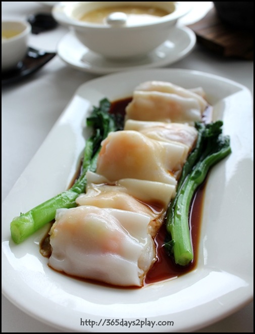 Crystal Jade Dining IN - Steamed Cheong Fun aka Rice Roll with Shrimp $5.50