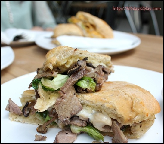 Jewel Coffee - Ribeye Sandwich with cheese, mushroom, butterhead lettuce