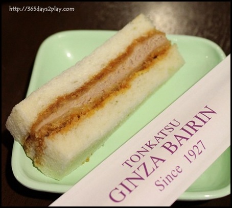 Ginza Bairin - Tonkatsu Sandwich (1932 Aug) - $9