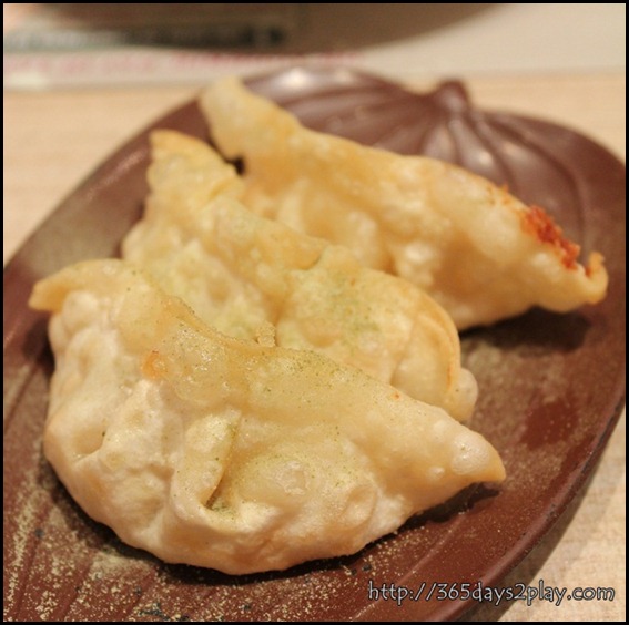 Itacho - Deep fried shrimp gyoza with green tea salt $2.40 U.P $2.70 (3)
