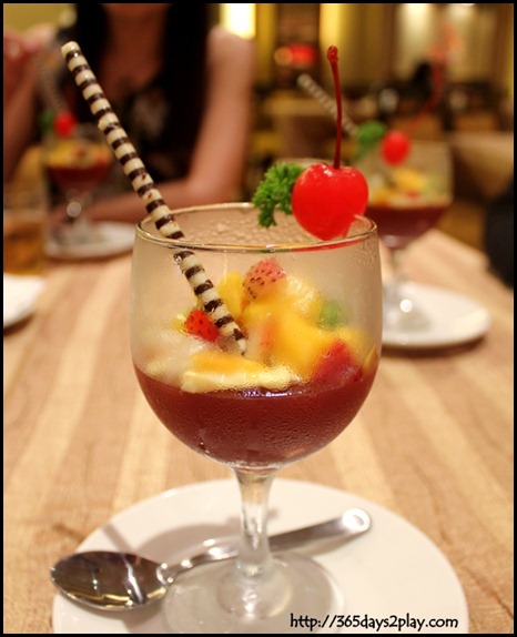 River Palace Chinese Restaurant - Chilled Sour Plum Jelly with Fresh Fruits