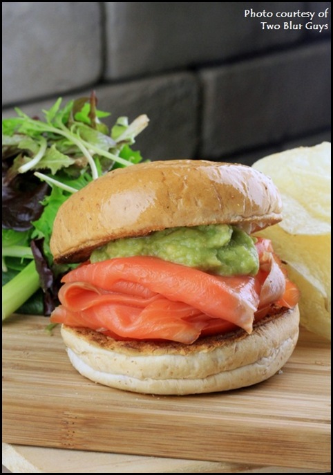 Two Blur Guys - Smoked Salmon Burger $9.50