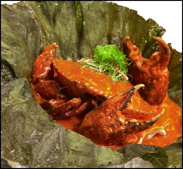 Chilli Crab in lotus leaf