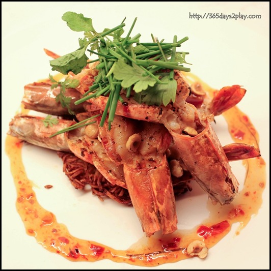 Marmalade Pantry at the Stables - Hazelnut King Prawn ($32)