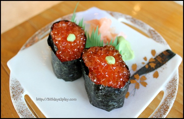 Miyako Japanese Restaurant - Ikura Sushi also known as Salmon Roe Sushi $15 (2)