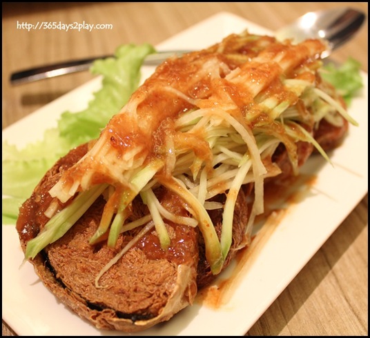 Naive Restaurant - Mango Tofu Cake with Thai Sweet & Sour Sauce $11.90