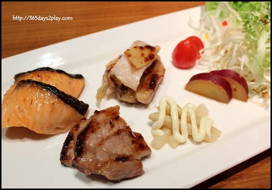 Sun Dining - Fukuoka Shiokoji Moriawase (Shiokoji marinated meat platter of Berkshire pork, tender chicken and salmon) (1)