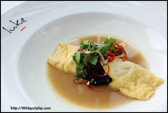 Salt Grill & Sky Bar - Glass Sydney Crab Omelette, Miso Mustard Broth (1)