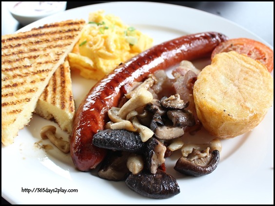 Spruce - Spruce Big Brekkie (eggs, Bacon, German Sausage, Roasted Tomato, Roasted Potato, Mushrooms and Foccacia Toast) $19