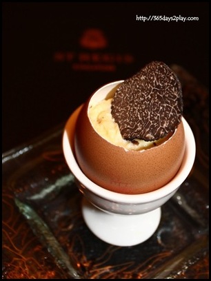 St Regis Brasserie Les Saveurs - Amuse Bouche Truffle Scrambled Egg