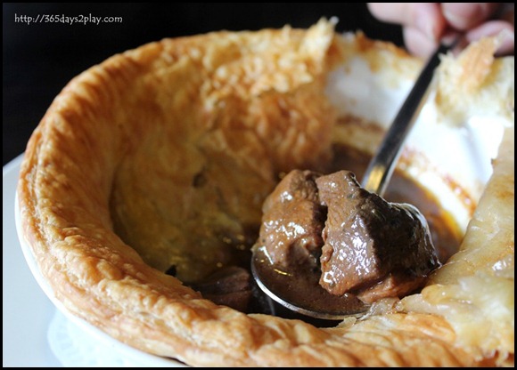 STREET 50 - Duck Pot Pie (Slow braised duck in rich  red wine sauce with vegetables and spices in a baked shell) $22