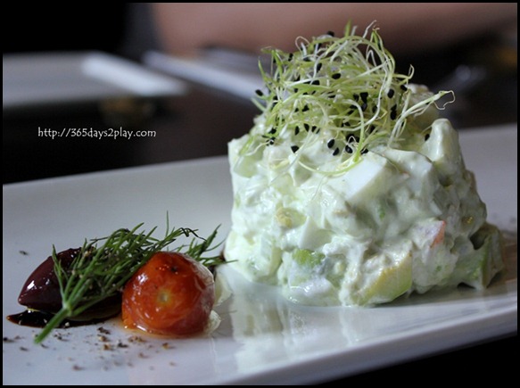 STREET 50 - Tartare of prawn, avocado, celery and egg white topped off with sour cream aioli and tomato confit $12 (1)