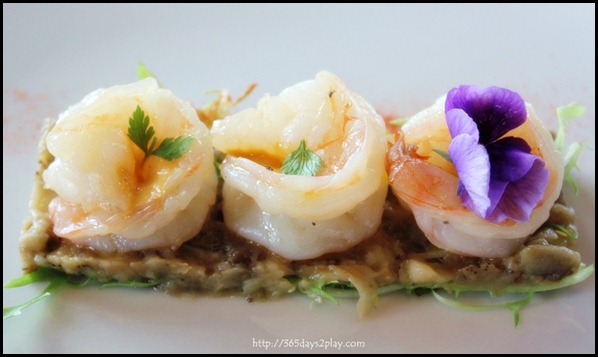 Il Lido Sentosa - Prawns with Eggplant Caviar (2)