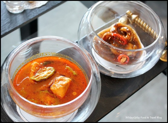 Museo Quayside Isle - Salmon Curry with Ladyfingers and Barbecued Squid with Chilli and Peppers