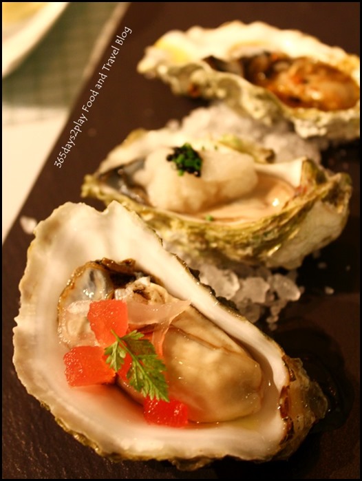 Oysters in 3 ways