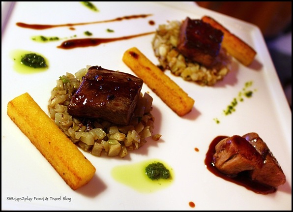 Chateau D'Isenbourg Les Tommeries Restaurant - Lamb roasted medallions, crystallized fennel and crisply sauteed polenta 31 Euros (2)